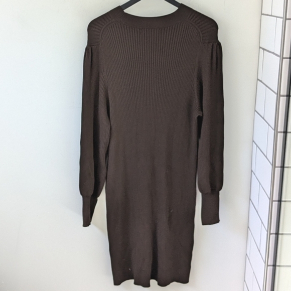 Banana Republic Long Puff Sleeve Ribbed Sweater Dress Size XL - Picture 5 of 8